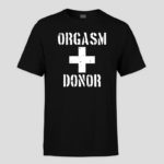 pánské tričko ORGASM DONOR – šedá